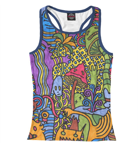 

Майки борцовки Print Bar, Белый, за грибами в лес