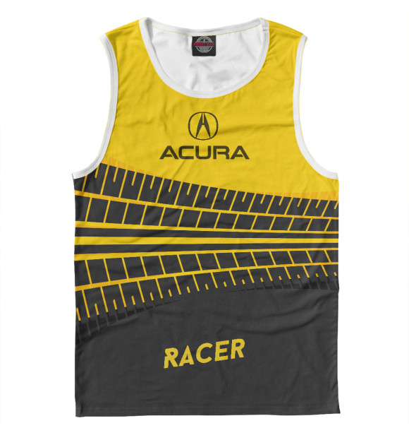 Майка для мальчика с изображением Acura racer цвета Белый