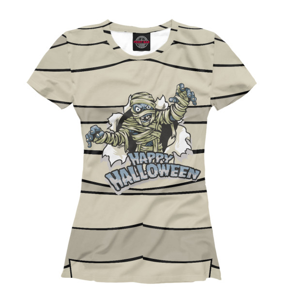 Женская футболка с изображением Мумия цвета Белый