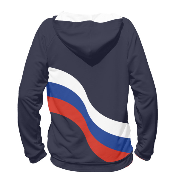 Мужское худи с изображением Tricolour Line цвета Белый