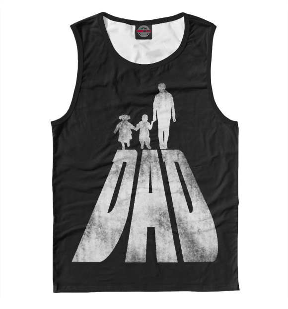 Майка для мальчика с притом Папа цвета Белый Майка для мальчика с изображением Папа цвета Белый