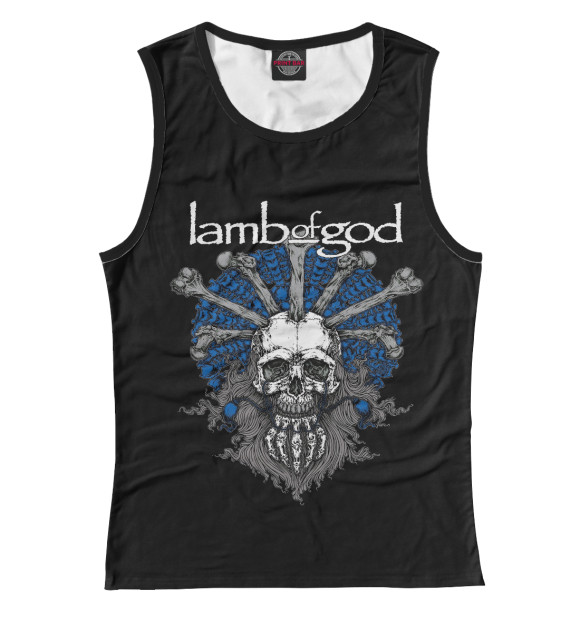 Женская майка с изображением Lamb Of God цвета Белый