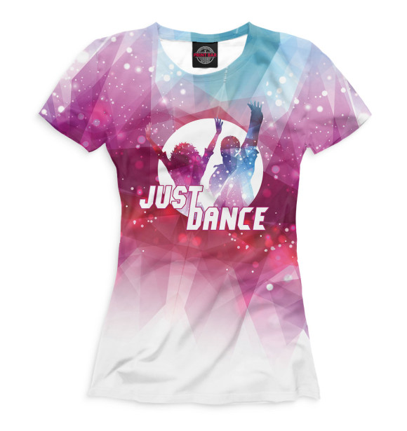 Женская футболка с изображением Just Dance цвета Белый