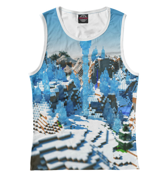 Майка для девочки с изображением Minecraft цвета Белый