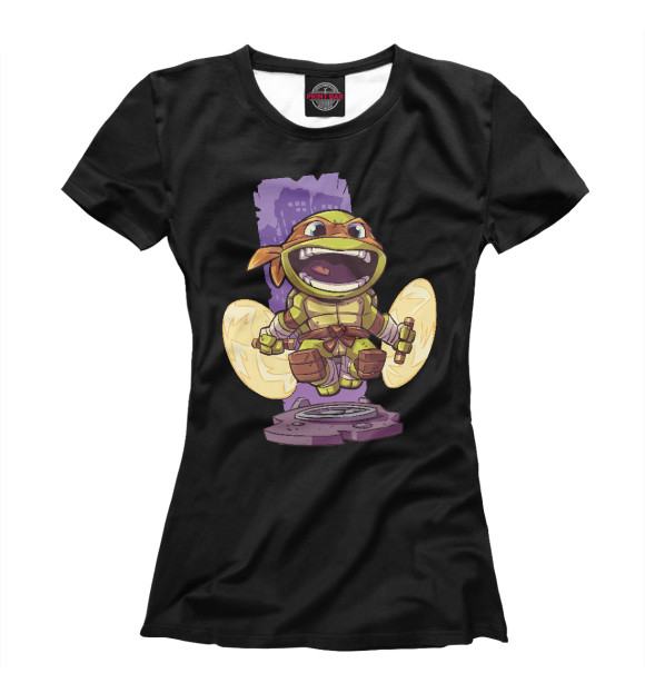 Женская футболка с изображением Ninja Turtles цвета Белый