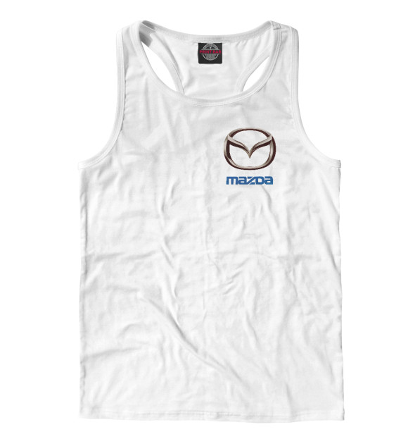 Мужская майка-борцовка с изображением Mazda цвета Белый