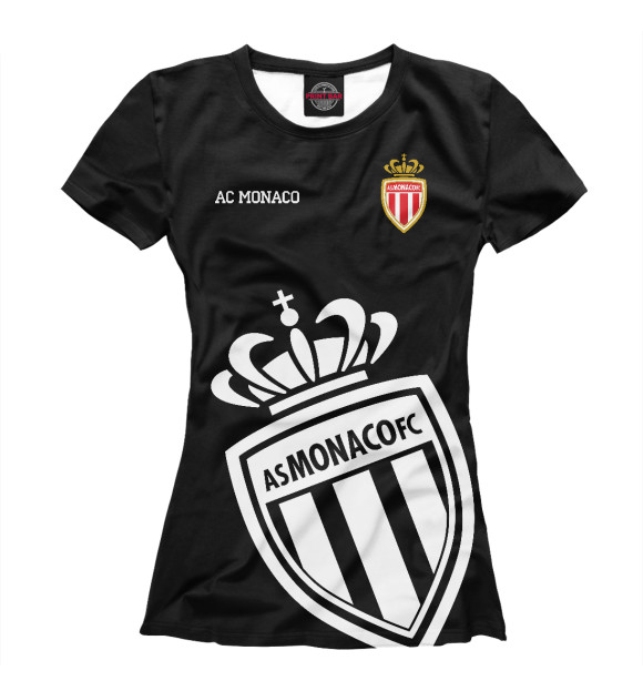 Женская футболка с изображением Monaco цвета Белый