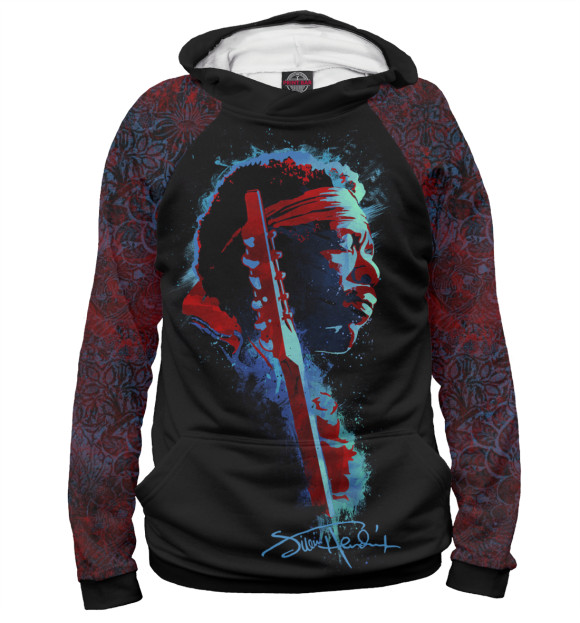 Женское худи с изображением Jimi Hendrix цвета Белый