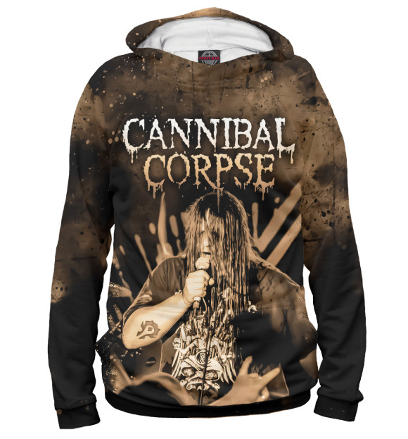 Женское худи с изображением Cannibal Corpse цвета Белый