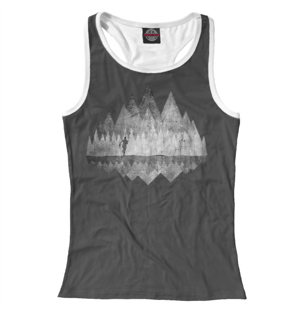 Женская майка-борцовка с изображением Run цвета Белый