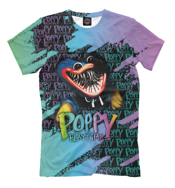 Футболка для мальчиков с изображением Poppy Playtime Хагги Вагги цвета Белый