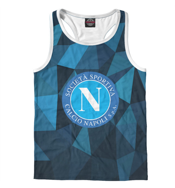 Мужская майка-борцовка с изображением Napoli / Наполи цвета Белый