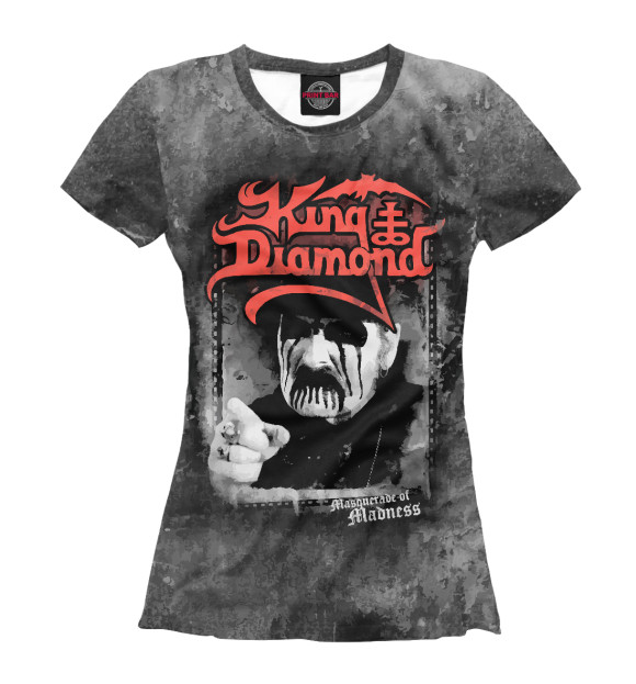 Футболка для девочек с изображением King Diamond цвета Белый