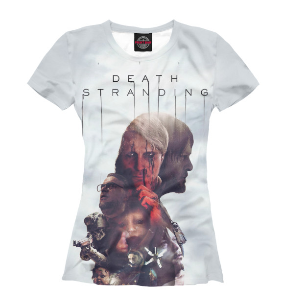 Футболка для девочек с изображением Death Stranding цвета Белый