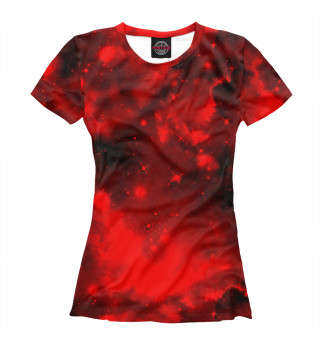 Женская футболка Красный космос