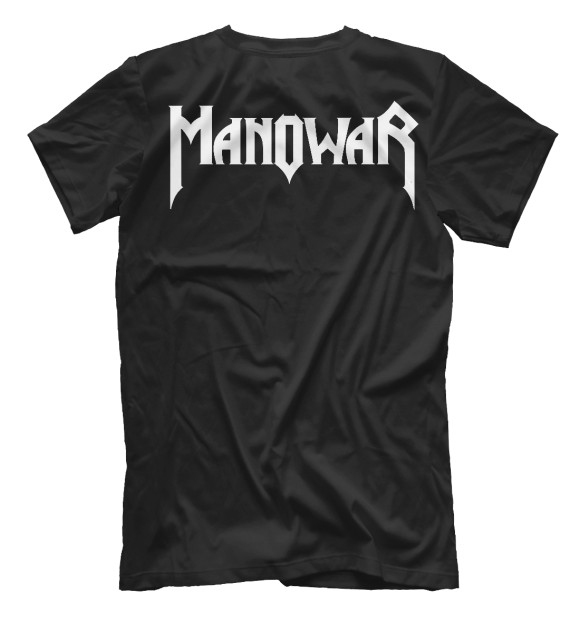 Мужская футболка с изображением Manowar цвета Белый