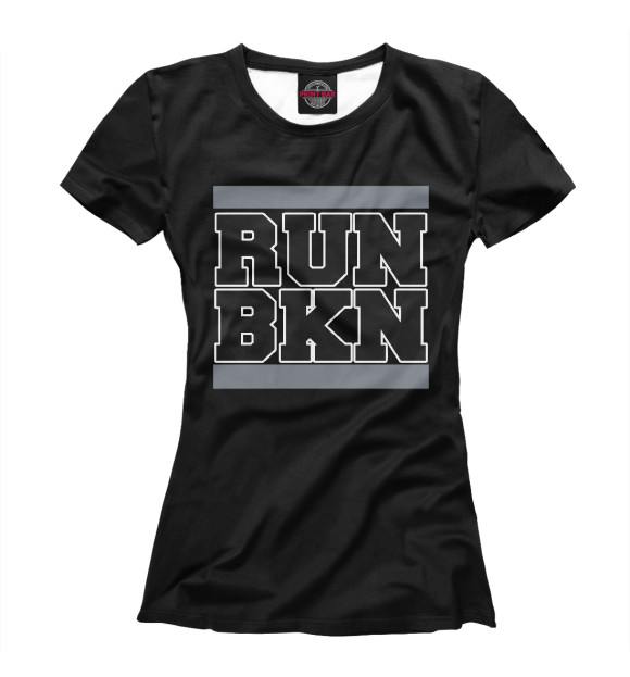 Женская футболка с изображением Run Brooklyn цвета Белый