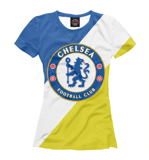 Футболка для девочек с изображением Chelsea FC цвета Белый