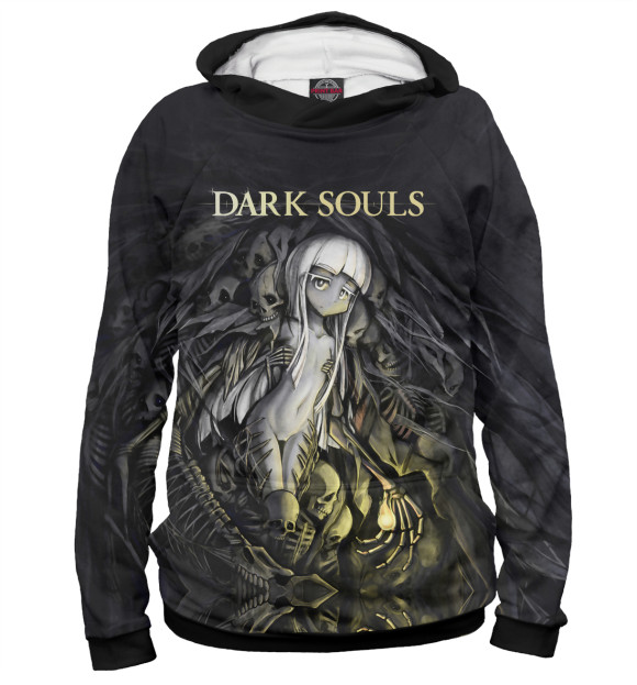 Женское худи с изображением Dark Souls цвета Белый