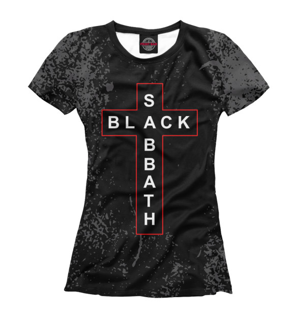 Женская футболка с изображением Black Sabbath цвета Белый