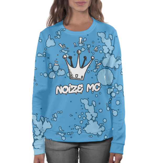 Женский свитшот с изображением Noize MC цвета Белый