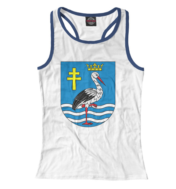 Женская майка-борцовка с изображением Герб Вейшнории цвета Белый