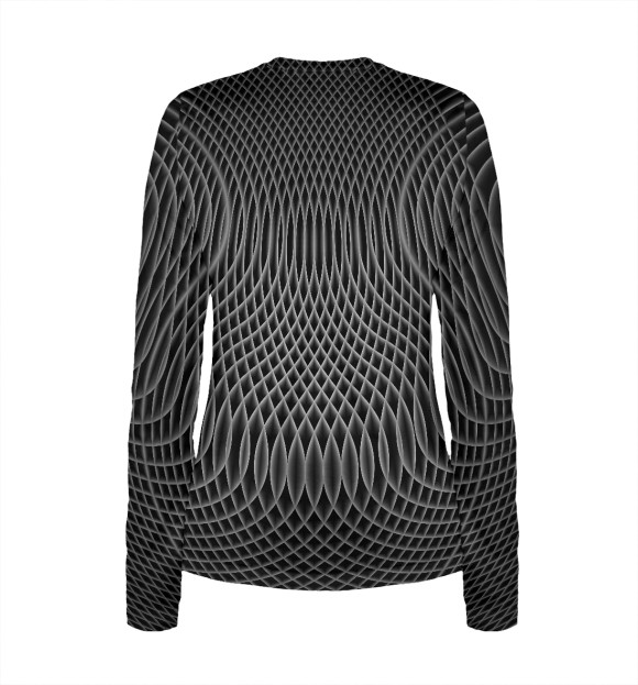 Женский лонгслив с изображением Isoteric lines цвета Белый