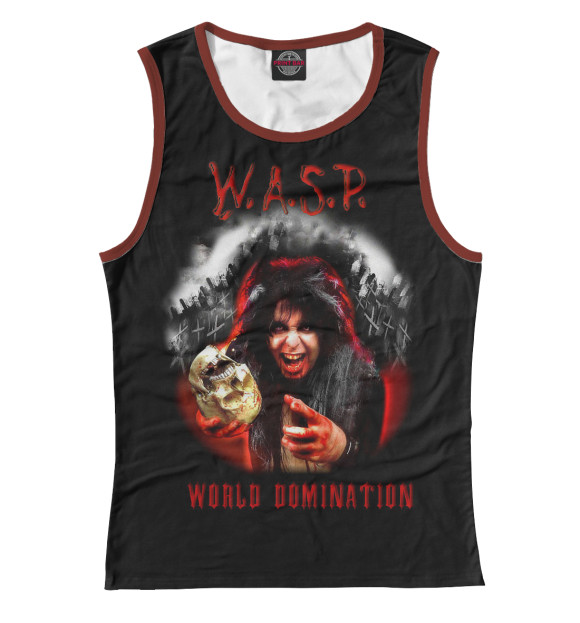 Майка для девочки с изображением W.A.S.P. Band цвета Белый