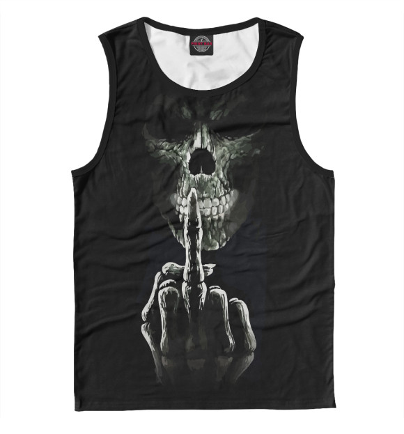 Мужская майка с изображением Finger цвета Белый