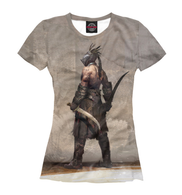 Женская футболка с изображением Gladiator цвета Белый