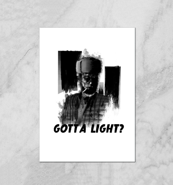 Плакат с изображением Gotta Light? цвета Белый