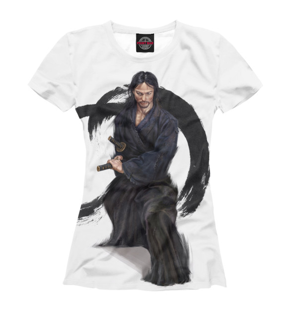 Футболка для девочек с изображением Samurai цвета Белый