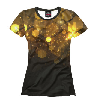 Женская футболка Золото матрицы.