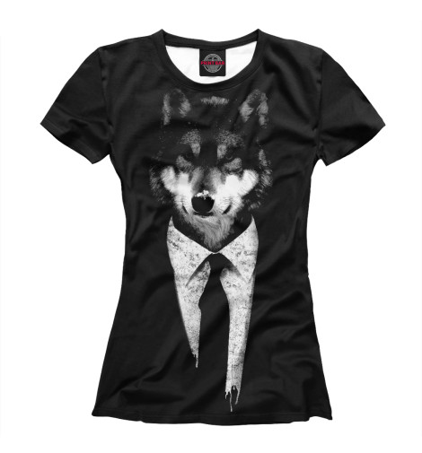 

Футболки Print Bar, Белый, Мистер Волк
