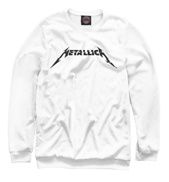 Женский свитшот с изображением Metallica цвета Белый