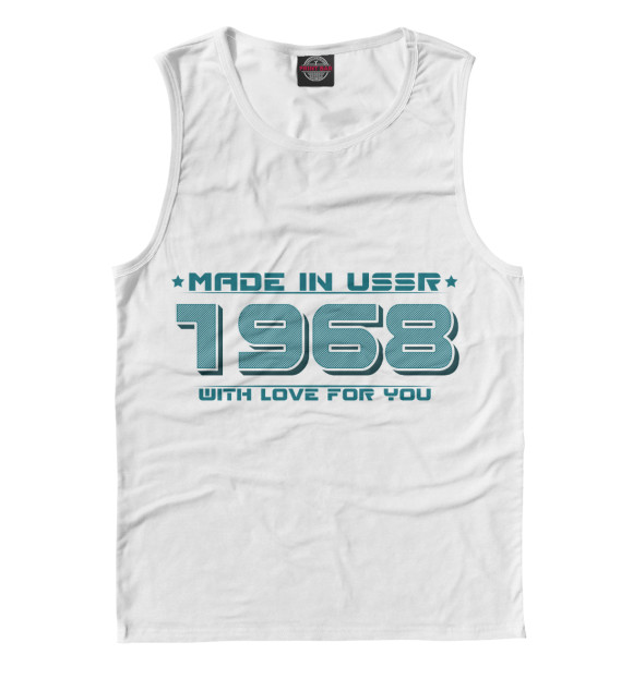 Майка для мальчика с изображением Made in USSR 1968 цвета Белый