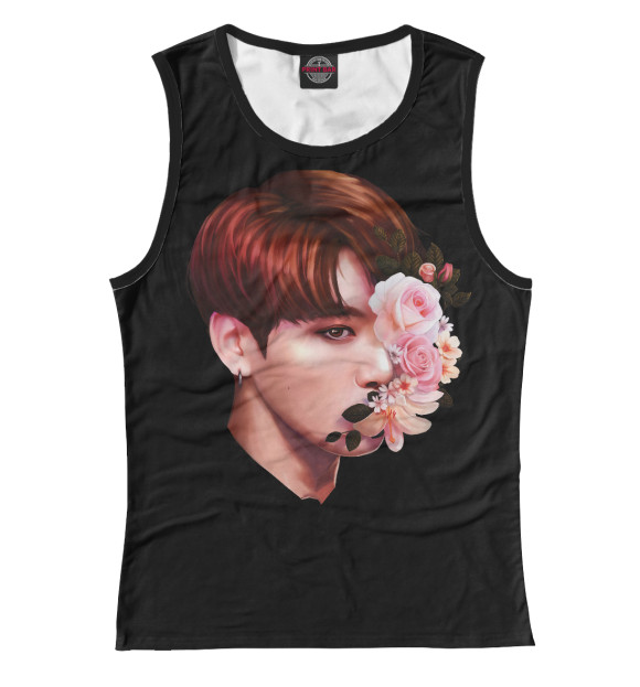 Майка для девочки с изображением BTS цвета Белый