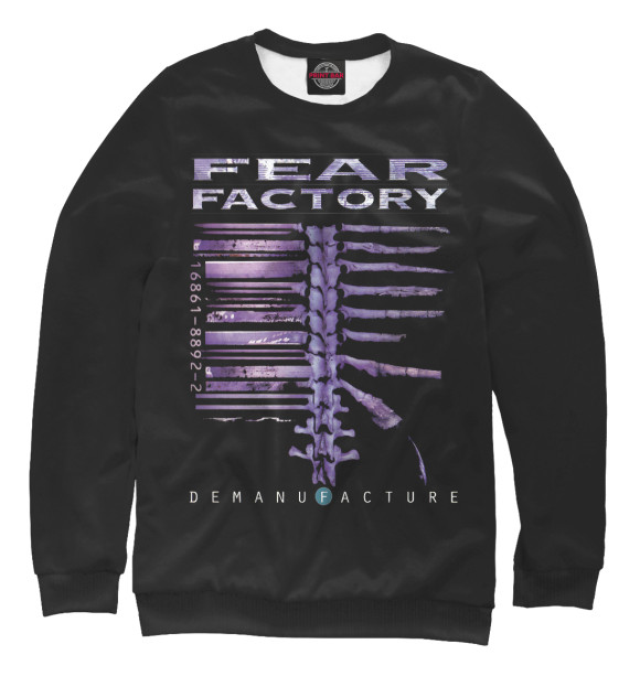Свитшот для девочек с изображением Fear Factory цвета Белый