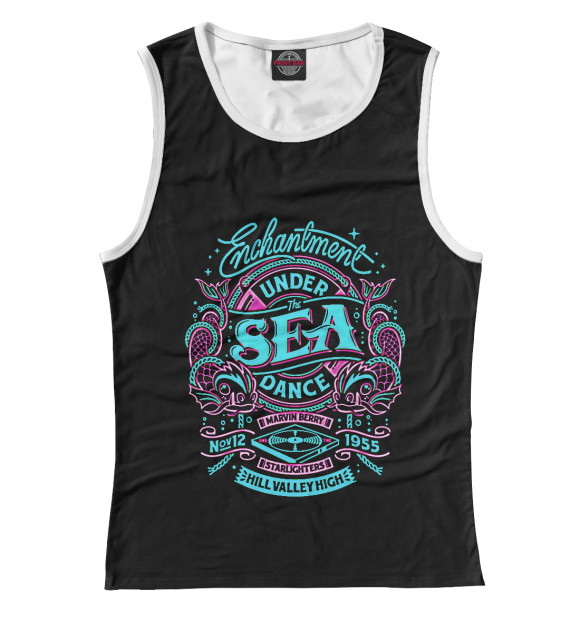 Майка для девочки с изображением Морской танец цвета Белый