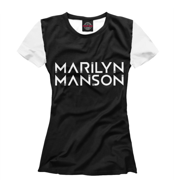 Женская футболка с изображением Marilyn Manson цвета Белый