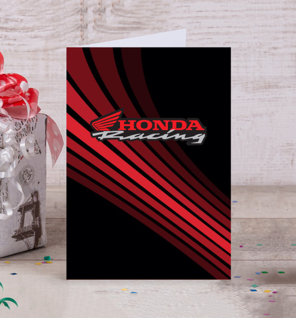 Открытка с изображением Honda цвета Белый
