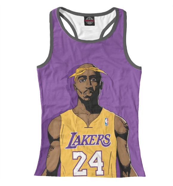 Женская майка-борцовка с изображением Tupac цвета Белый