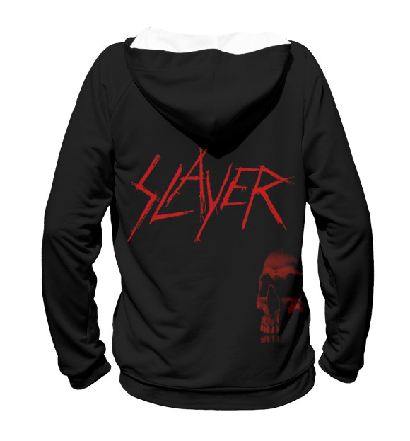 Худи для девочки с изображением Slayer цвета Белый