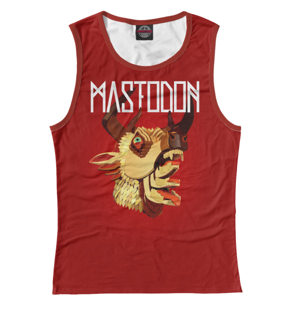 Женская майка с изображением Mastodon цвета Белый