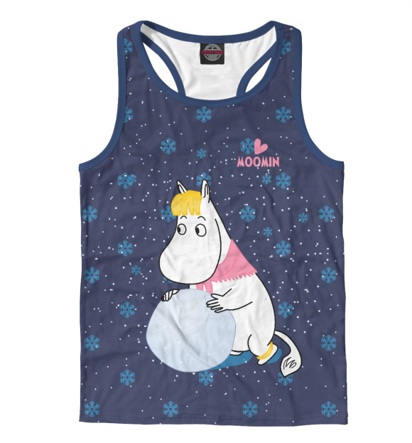 Мужская майка-борцовка с притом Freken Snork цвета Белый Мужская майка-борцовка с изображением Freken Snork цвета Белый