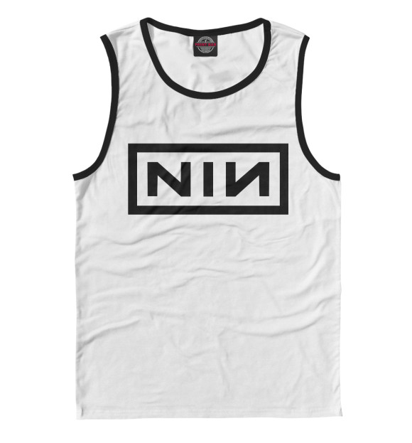 Мужская майка с изображением Nine Inch Nails цвета Белый