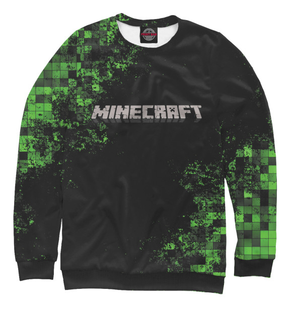 Свитшот для девочек с изображением Minecraft цвета Белый