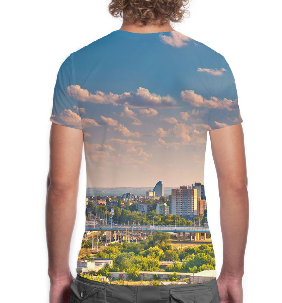 Мужская футболка с изображением Волгоград цвета Белый