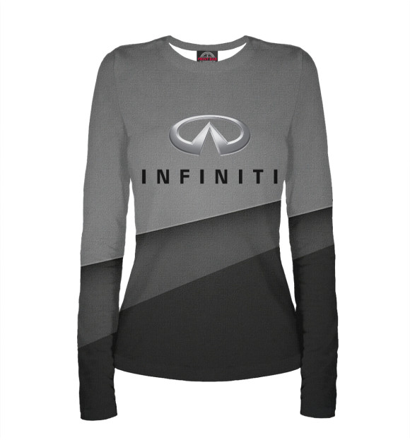 Женский лонгслив с изображением Infiniti цвета Белый