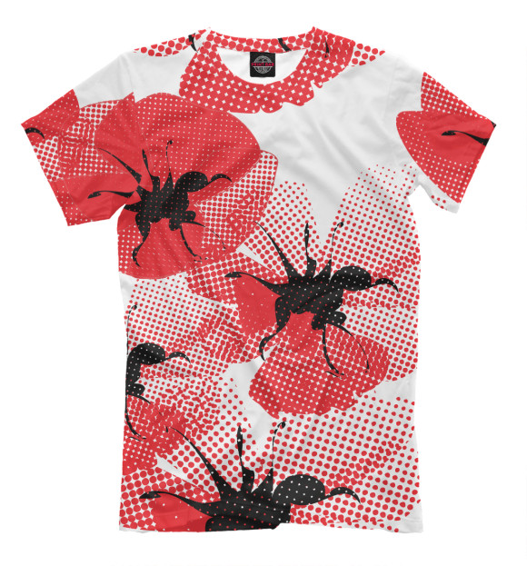 Футболка для мальчиков с изображением Маки цвета Молочно-белый